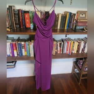 BCBG MaxAzaria Hedi purple backless maxi dress. Women's small